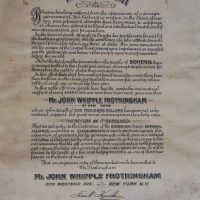 Bohemijan Resolution Džonu Frotingamu za njegovu pomoć od 5.000 dolara